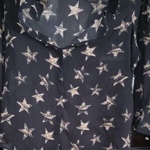 Lane Brysnt Black Star Pattern Blouse